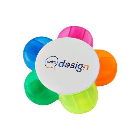 Surligneur publicitaire multi couleurs - Flower