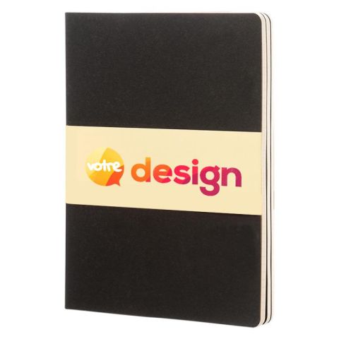 Carnet personnalisé couverture carton coins arrondis 120 pages ivoire