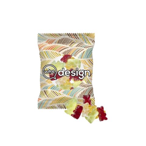 Oursons sans sucre en sachet publicitaires 10g transparent