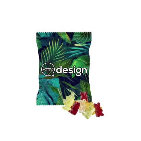 Oursons sans sucre en sachet publicitaires  opaque  10g