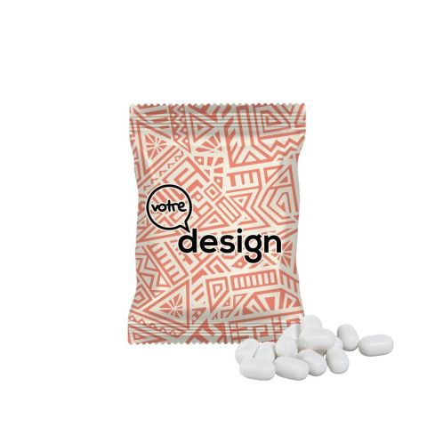 Tic tac en sachet de papier recyclé personnalisé