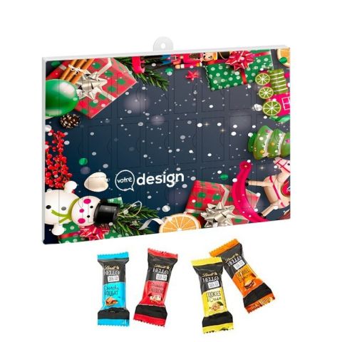 Calendrier de l'avent personnalisé Premium cadeau BUSINESS avec Hello Mini Sticks de Lindt