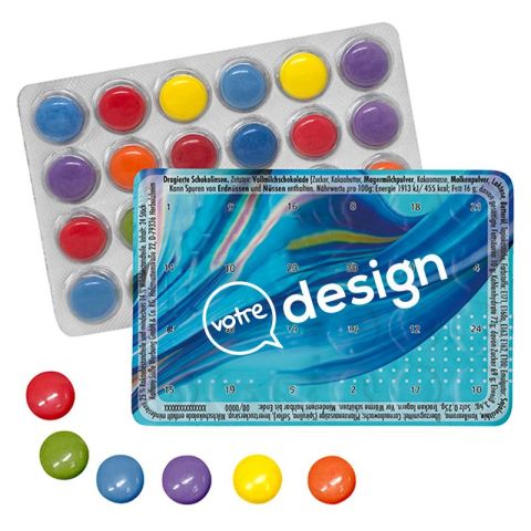 Calendrier de l'avent personnalisé mini avec bonbons chocolat 