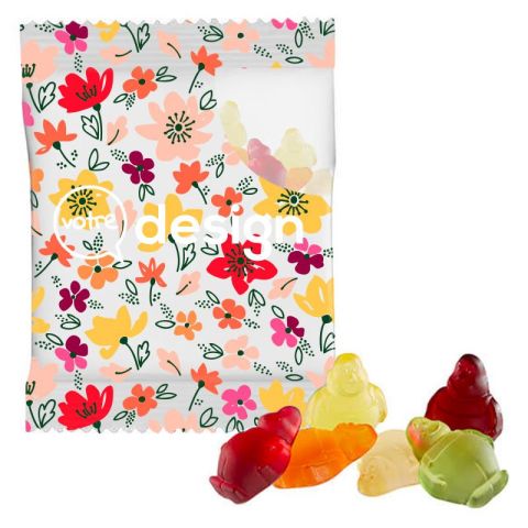 Gommes de fruits M Bert sachet personnalisé compostable 20g