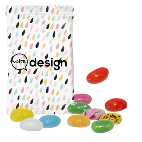 Petites fèves dragéifiées assortiment sachet personnalisé 10g