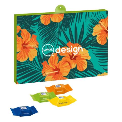 Calendrier personnalisé avent écologique cubes chocolat Ritter Sport