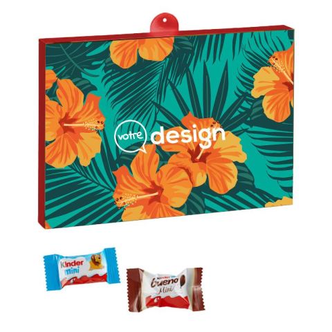 Calendrier de lavent personnalisé premium avec Kinder 