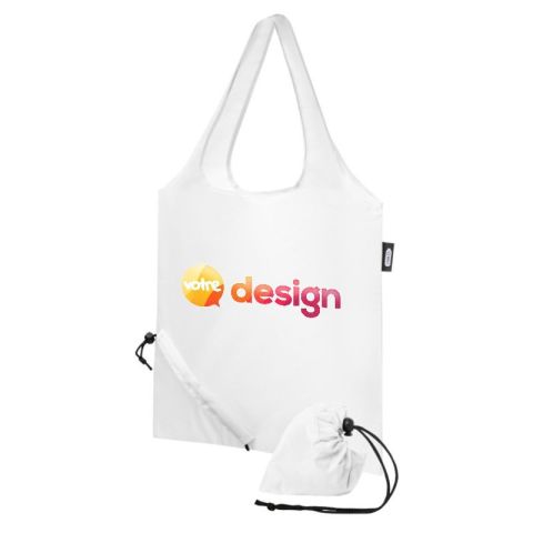 Sac shopping personnalisé pliable Sabia en PET recyclé 7L