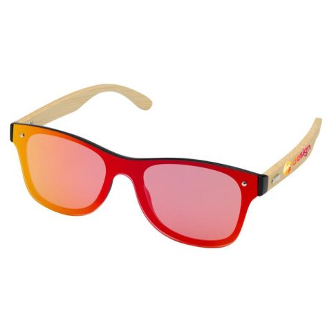 Lunettes de soleil personnalisées avec branches en bambou - Tan 