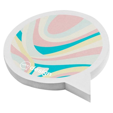 Post-its publicitaire recyclés en forme de bulles -  Sticky-Mate®