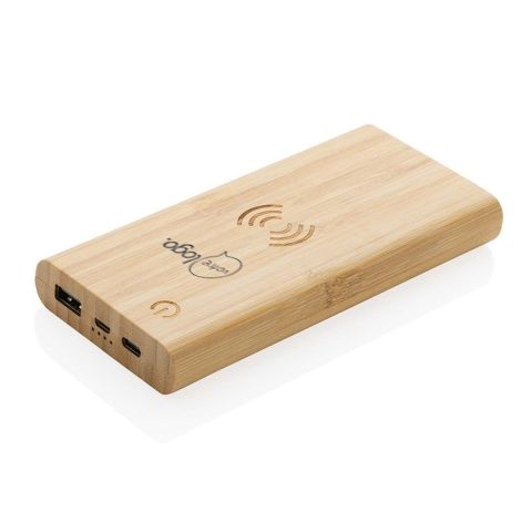 Powerbank personnalisée en bambou FSC® sans fil