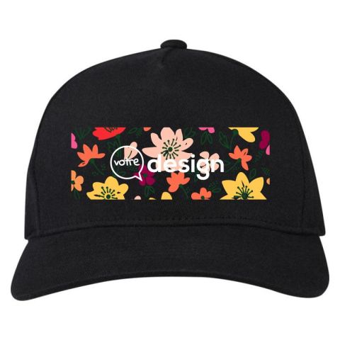 Casquette personnalisée 5 panneaux en coton et polyester recyclés-Onyx Aware™