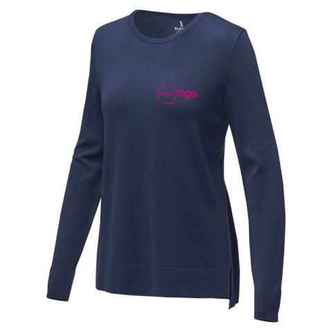 Pull publicitaire à col ras du cou Merrit pour femme
