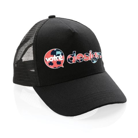 Casquette filet publicitaire 5 panneaux coton recyclé Impact AWARE™