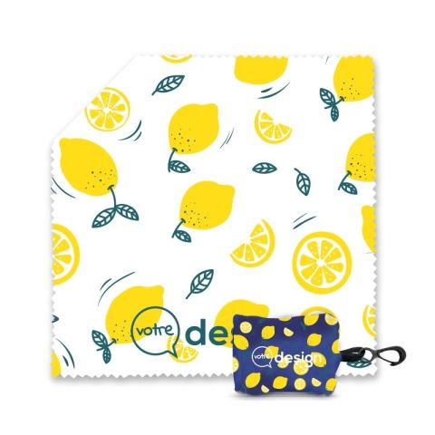 CHIFFON DE NETTOYAGE EN MICROFIBRE  AVEC POCHETTE publicitaire