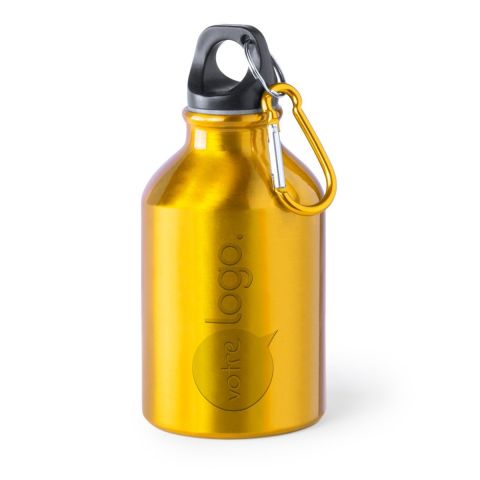 Gourde en alu avec mousqueton publicitaire - Henzo