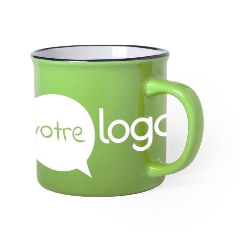 Mug en céramique bordure noire publicitaire 300ml -  Sinor