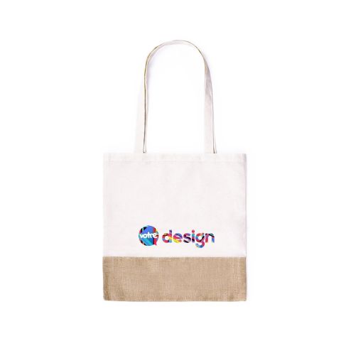 Tote bag en coton et toile de jute publicitaire - Lerkal