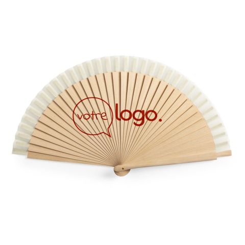 Éventail en bois et coton publicitaire - Dubert