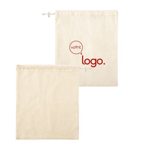 Sac filet en coton brut publicitaire - Tolmen