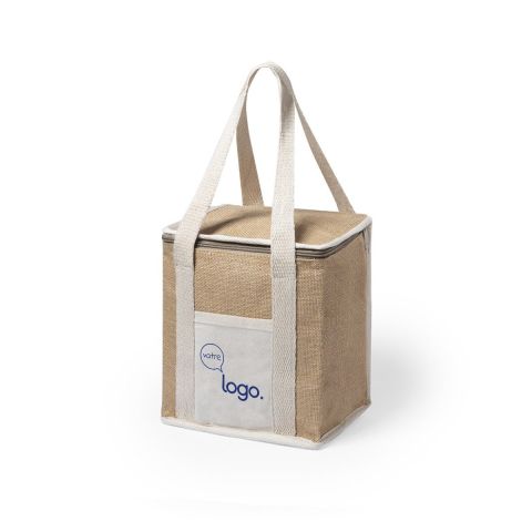 Glacière en jute laminé publicitaire - Ponix