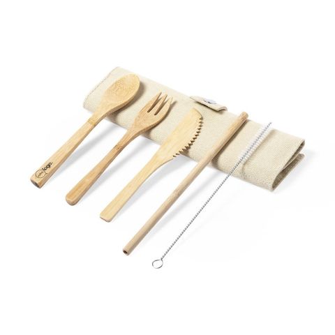 Set Couverts en Bambou personnalisé - Corpax