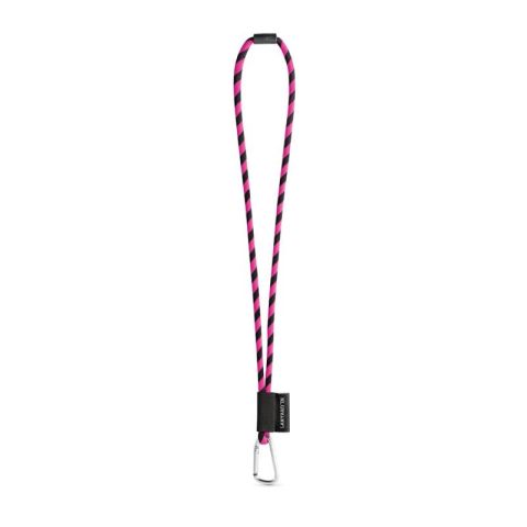 Lanyard polyamide 17 couleurs avec étiquette pince et sécurité