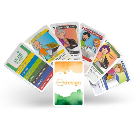 Jeu de 7 familles et quizz personnalisé - Tri des déchets