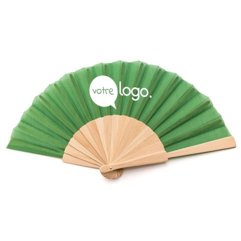 Éventail en bois naturel personnalisé - Folklore