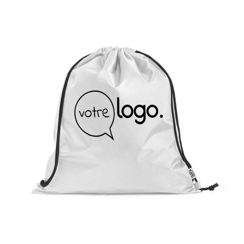 Sac-à-dos ficelle publicitaire en RPET PEMBA.