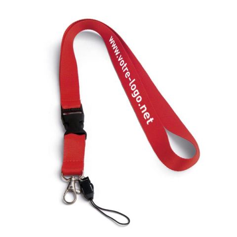 Lanyard polyester personnalisé - 20x530 mm