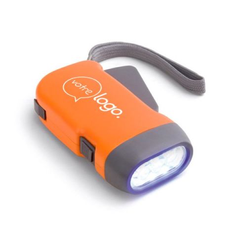 Lampe de poche dynamo publicitaire
