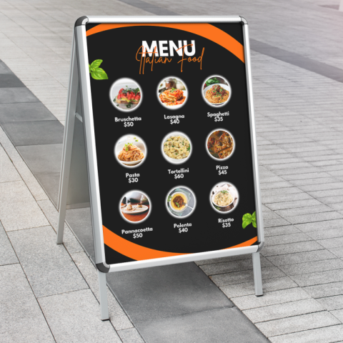 Chevalet porte-affiche publicitaire