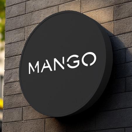 Enseigne caisson rond lumineux personnalisé