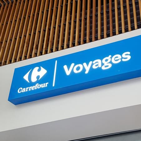 Enseigne caisson rectangle lumineux personnalisé