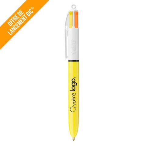 Stylo 4 couleurs BIC® personnalisable couleurs encres tendances - Sun