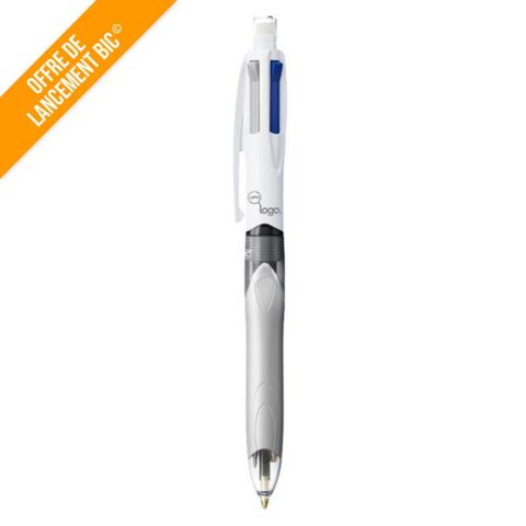 Stylo 4 couleurs BIC® personnalisable avec portemine intégré