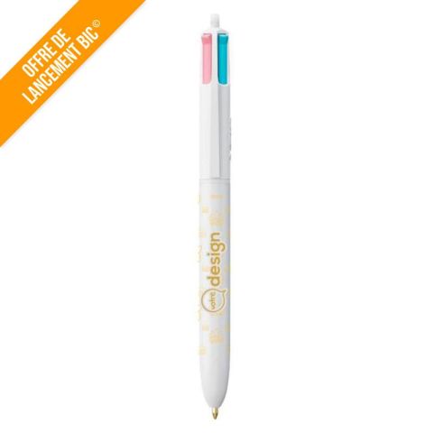 Stylo 4 couleurs BIC® personnalisable couleurs encres modernes – Fashion