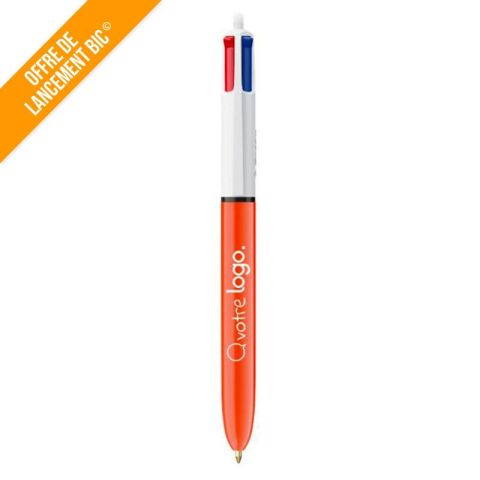 Stylo 4 couleurs BIC® personnalisable à pointe fine