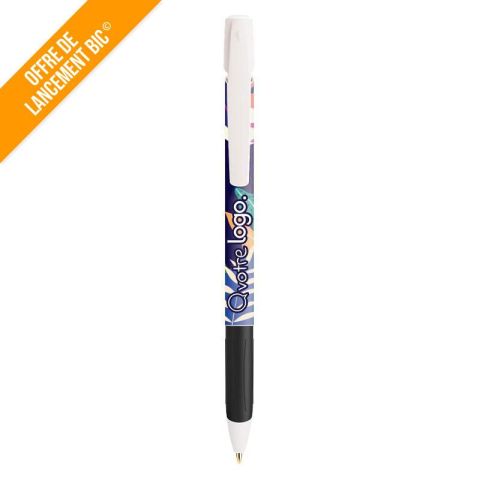 Stylo-bille BIC® grip rétractable recyclé personnalisé - Media Clic Grip Ecolutions®