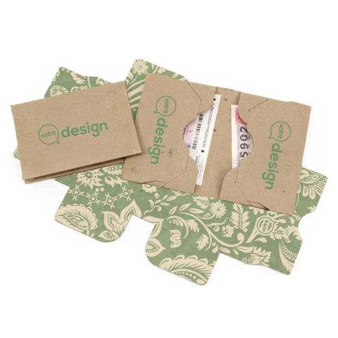 Porte-carte personnalisable en carton recyclé avec graines