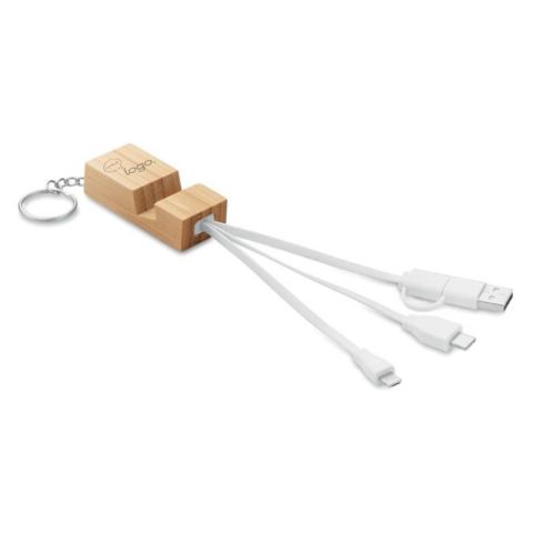 Porte-clés support en bambou personnalisable -CLAUERC