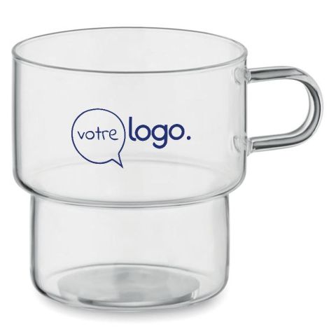 Tasse en verre 300 ml publicitaire -BOROMUG