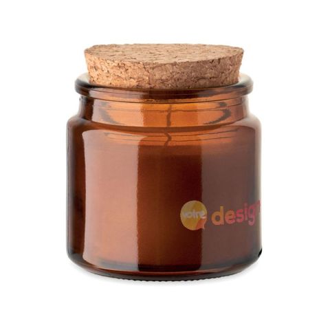 Bougie en cire végétale personnalisée 70 gr à la vanille -VALO