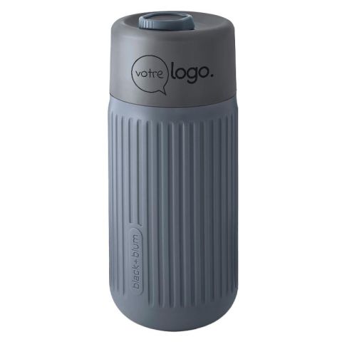 Gobelet de voyage 340ML en verre manchon en silicone personnalisable - Black+Blum