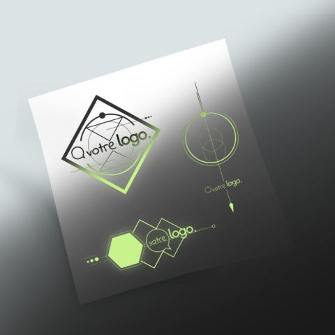 Tatouage publicitaire luminescent 10x10cm