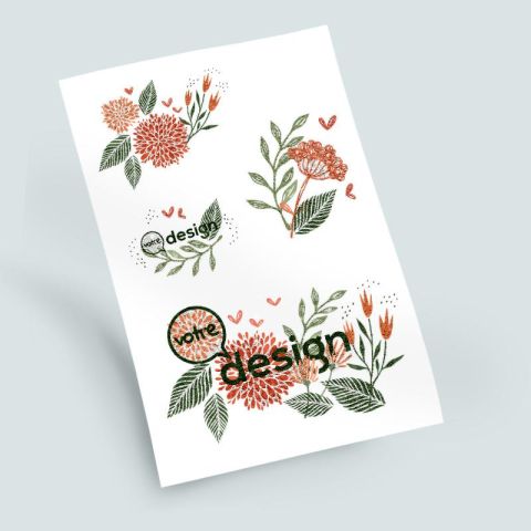 Tatouage personnalisé pailleté 10x15cm