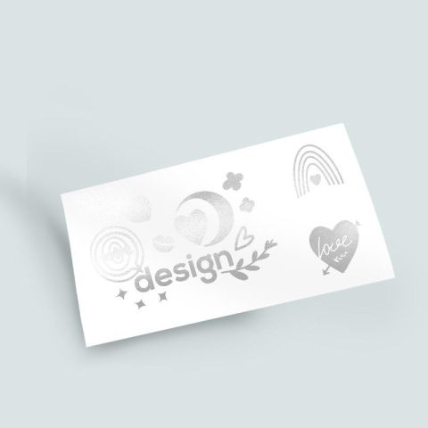 Tatouage publicitaire métallisé 5x10cm