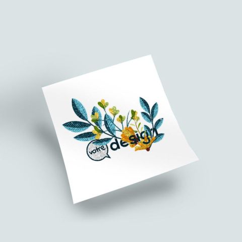 Tatouage personnalisé pailleté 5x5cm