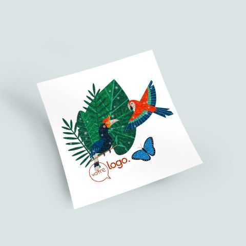 Tatouage personnalisé pailleté 6x6cm